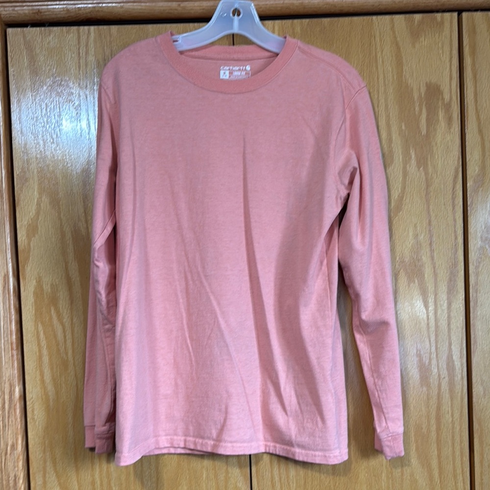 Women’s medium Long Sleeve Cotton T-Shirt in Dusty Pink